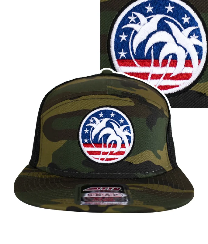 Warm Woolen Hats"Spirit of 76" OTTO Unisex 7 Panel Trucker Hat
