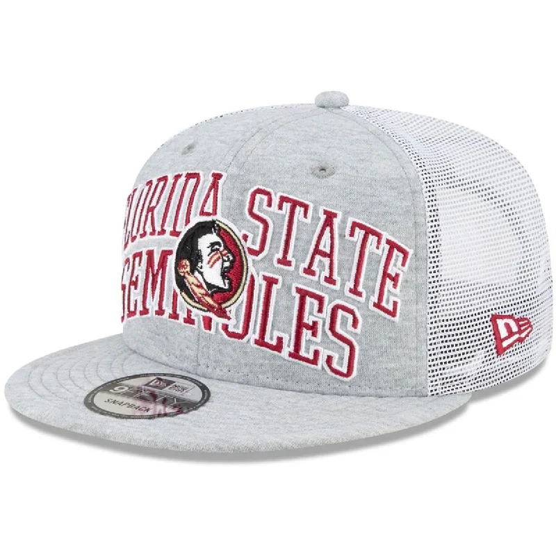 Affordable Winter HatsNew Era Florida State Seminoles/Seminole Logo 9Fifty Flat Bill Snapback Trucker Cap - Grey Affordable Winter HatsNew Era Florida State Seminoles/Seminole Logo 9Fifty Flat Bill Snapback Trucker Cap - Grey