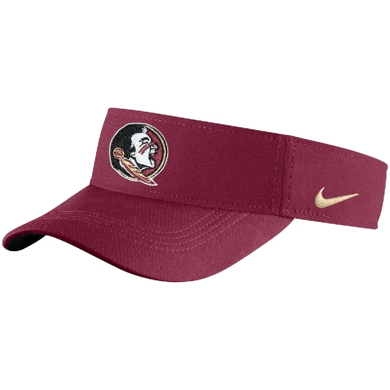 Comfortable Fisherman HatsNike Seminole Logo Dri-fit Visor - Garnet