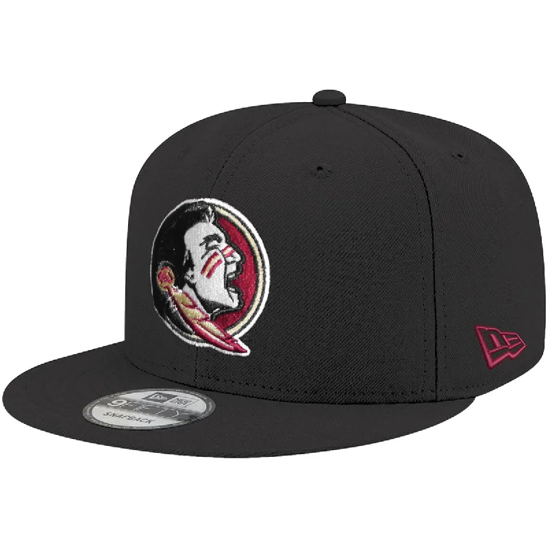 Youth Baseball HatsNew Era Seminole Logo 950 Flat Bill Snapback Cap - Black
