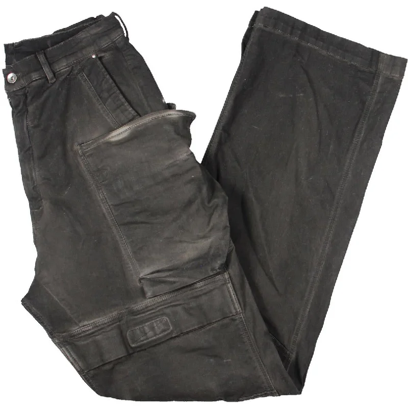 Men's Jeans with Functional PocketsStefan Mens Coated Denim Cargo Jeans