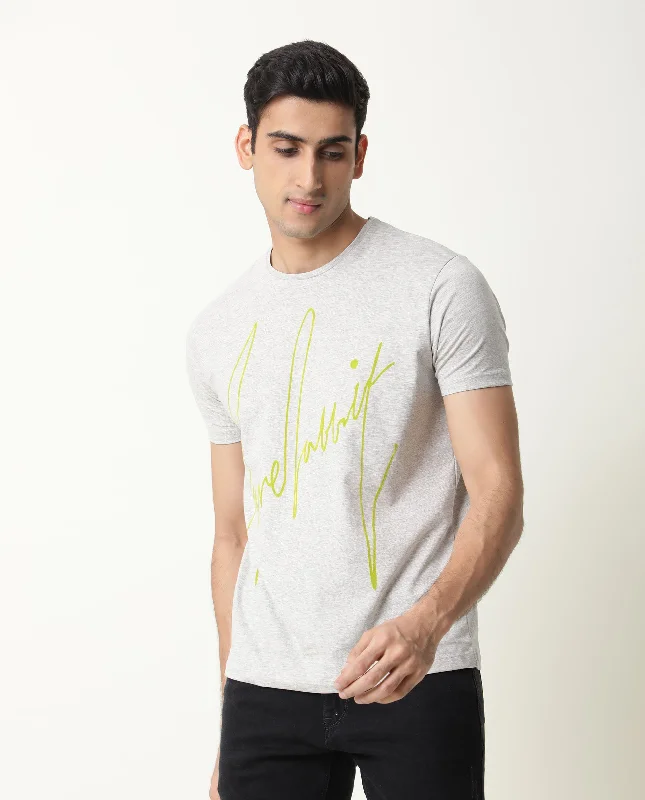 Men's Shirts with Striped PatternsRare Rabbit Men's Berg Grey Crew Neck HD Graphic Printed Half Sleeves Slim Fit T-Shirt Men's Shirts with Striped PatternsRare Rabbit Men's Berg Grey Crew Neck HD Graphic Printed Half Sleeves Slim Fit T-Shirt