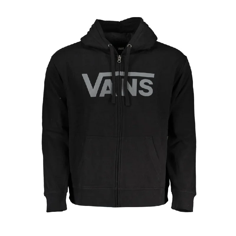 Men's Sweaters with Skinny FitsVans Sleek Black Hooded Zip Men's Sweatshirt