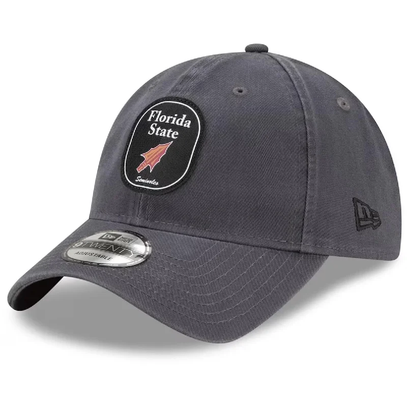 Unique Fedora CapsNew Era Florida State Arrowhead Patch 9Twenty Adjustable Cap - Grey Unique Fedora CapsNew Era Florida State Arrowhead Patch 9Twenty Adjustable Cap - Grey