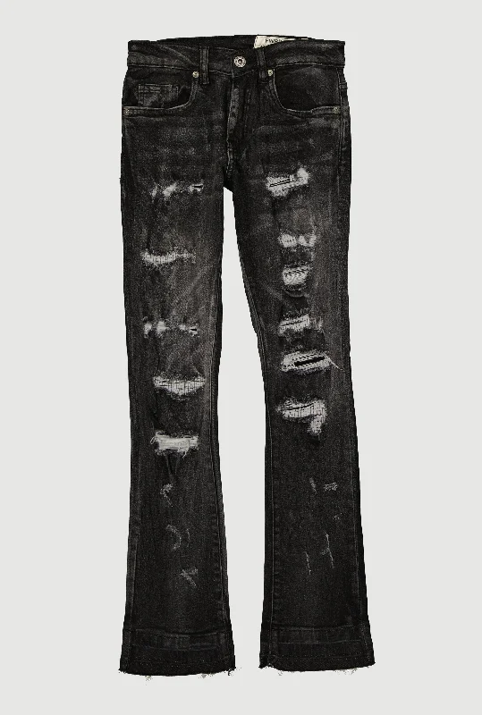 Modern Ripped and Distressed Men's JeansBoys Mineral Wash Sinners X Saints Distressed Jeans