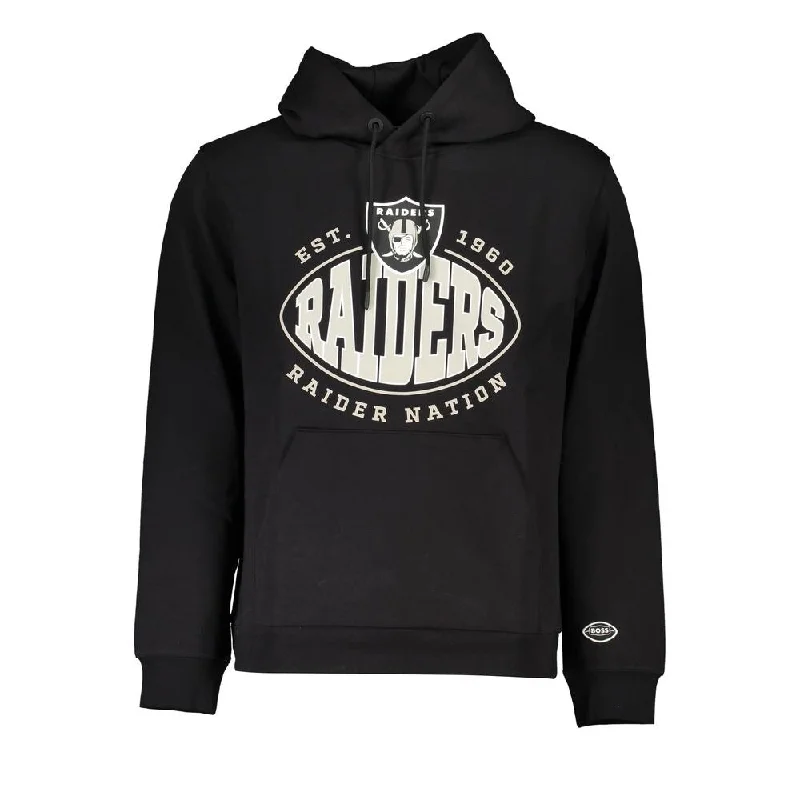 Men's Sweaters with Mock-Neck DesignsHugo Boss Black Cotton Men Men's Sweatshirt