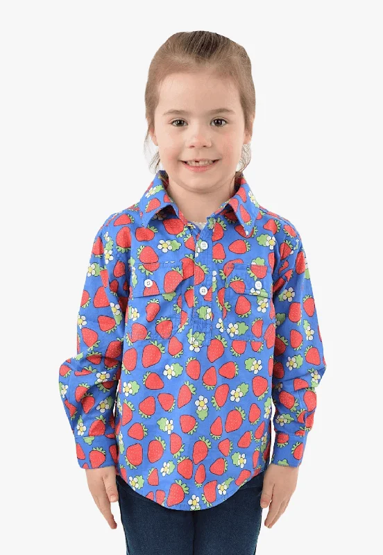 Men's Pattern-Play Shirts for a Fun TwistHard Slog Girls Annie 1/2 Placket Long Sleeve Shirt