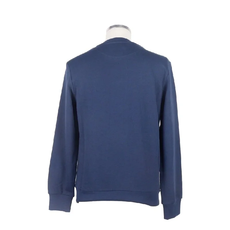 Durable Men's Acrylic SweatersBikkembergs Blue Cotton Men Men's Sweater