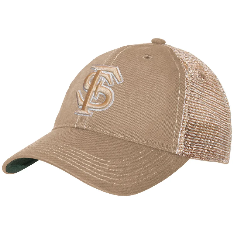 Artistic Derby HatsLegacy Florida State Interlocking FS Logo Adjustable Relaxed Trucker - Khaki Artistic Derby HatsLegacy Florida State Interlocking FS Logo Adjustable Relaxed Trucker - Khaki