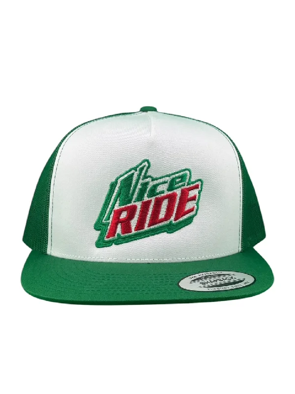 Gentlemen's Fedora Hats"Caffeine" Green And White Trucker Hat