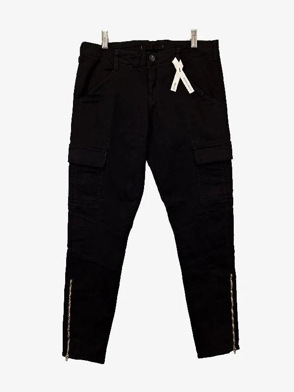 Men's Jeans with Fashionable RipsJ Brand Black Low Rise Skinny Cargo Jeans Size 12