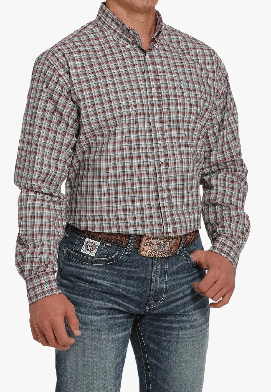 Men's Pocket T-Shirts for Added FunctionalityCinch Mens Plaid Long Sleeve Shirt