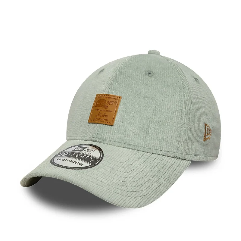 Classic Bowler HatsNew Era Cord Patch Pastel Green 39THIRTY Stretch-Fit Cap