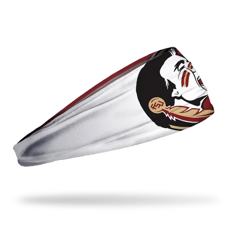 Funky Snapback HatsJunk Brands Seminoles Oversized Logo Headband - White/Garnet