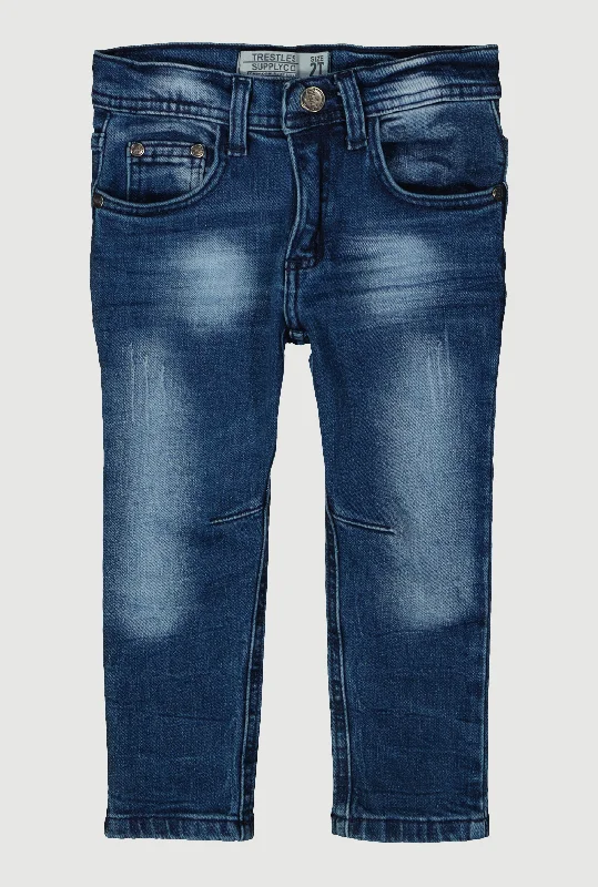 Affordable Men's JeansToddler Boys Whiskered Straight Leg Jeans