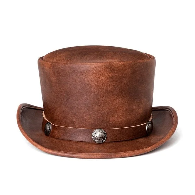 Summer Straw HatsMen's Steampunk Badge Splice Hat