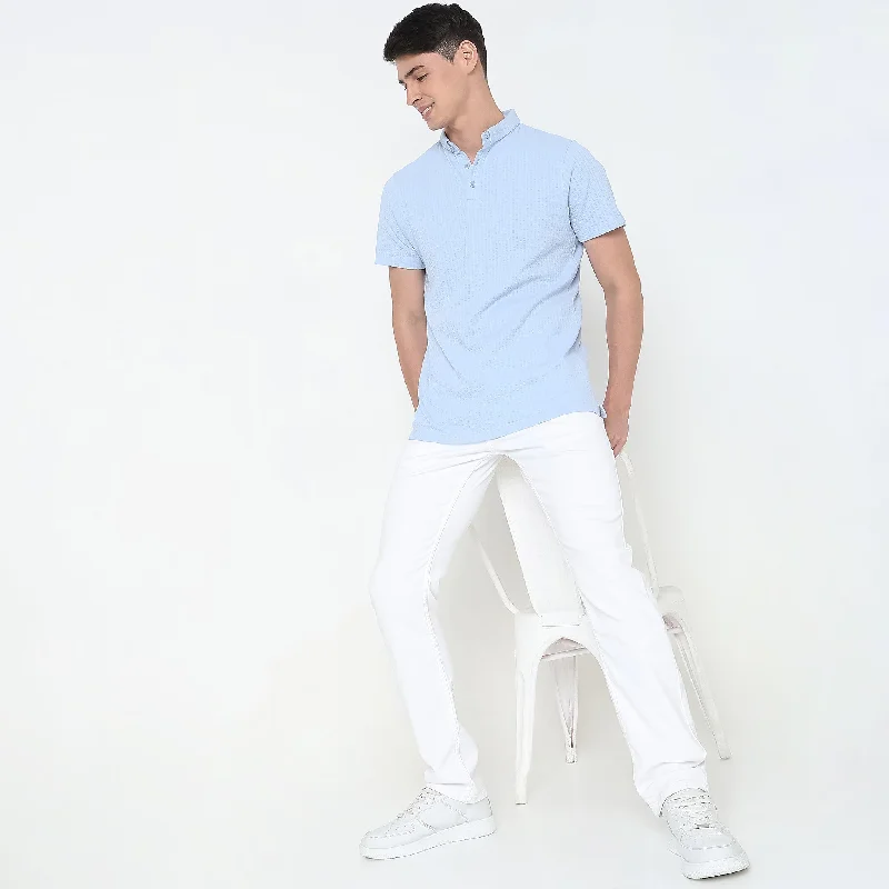 Men's Dressy Shirts for Formal EventsRegular Fit Structured Polo T-Shirt