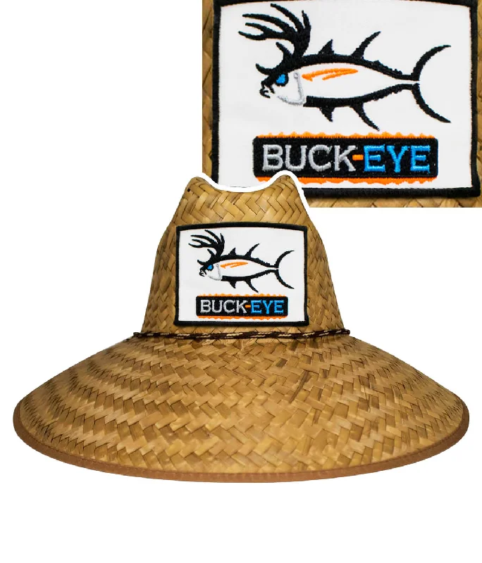 Relaxed Fisherman Hats"Buck-Eye" STRAW SUN HAT UNISEX BEACH HAT