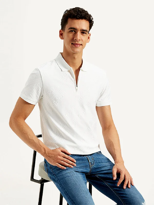 Men's Shirts with Contrast StitchingMen's Brand Logo Slim Fit Polo T-Shirt