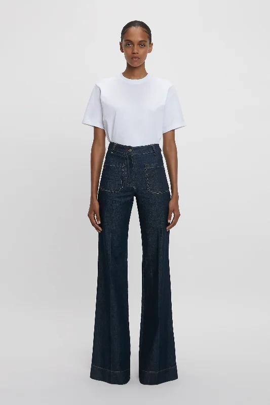 Men's Jeans with Functional PocketsAlina High Waisted Jean In Indigo Rinse