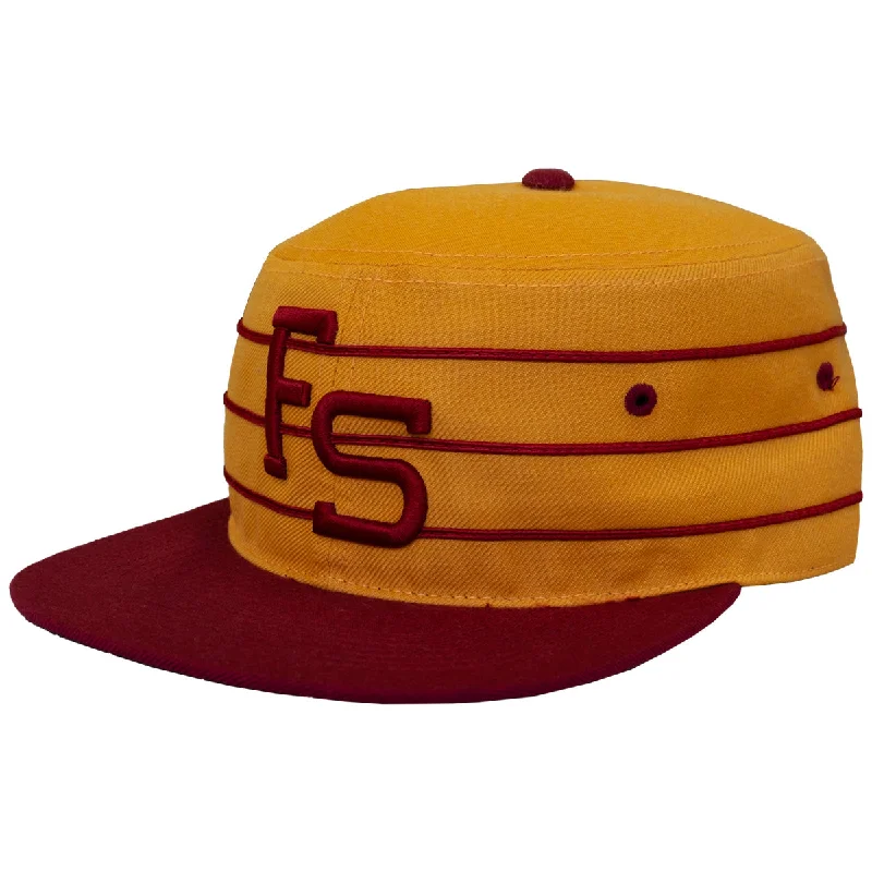 High-Quality Work HatsImage One Vault FS Logo Adjustable Vintage Pillbox Wool Cap - Garnet/Gold High-Quality Work HatsImage One Vault FS Logo Adjustable Vintage Pillbox Wool Cap - Garnet/Gold