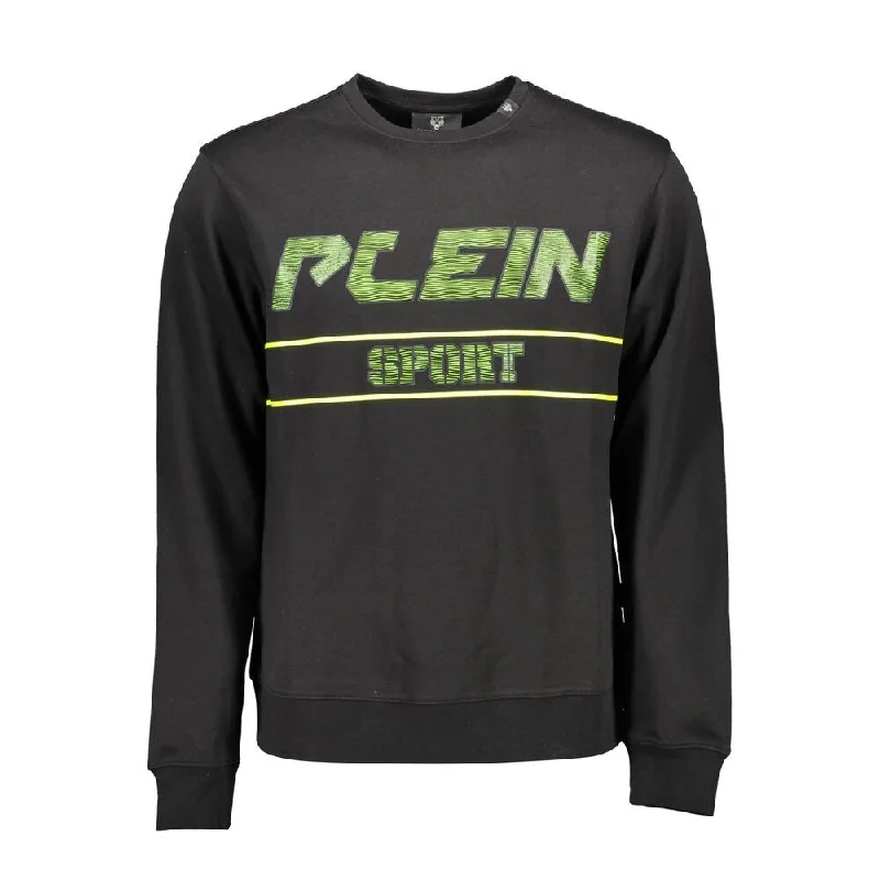 Men's Sweaters with ButtonsPlein Sport Sleek Long-Sleeve Sweatshirt with Contrast Men's Details