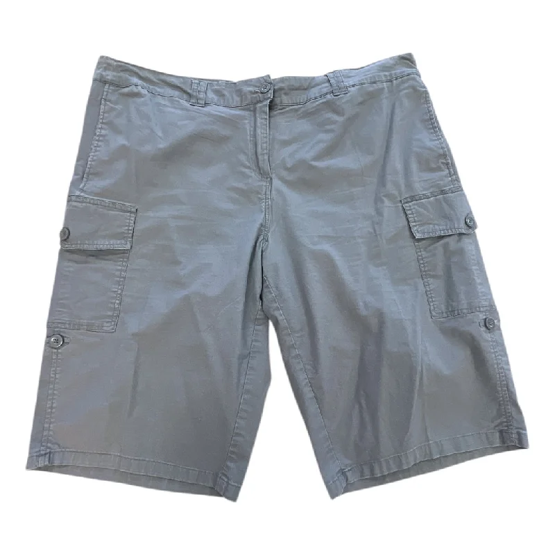 Zip-Up Men's Secure and Multi-Pocket ShortsSHORTS by ELLOS In GREY, Size: 2X