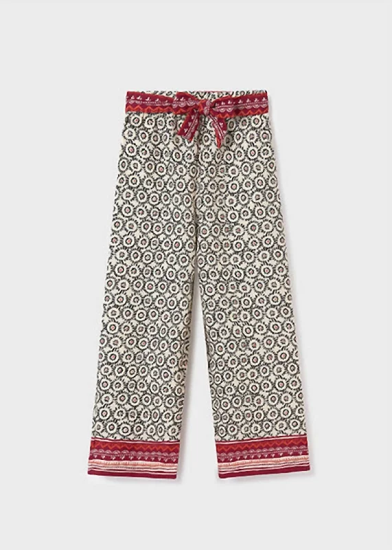 Men's Casual Short-Length Chino PantsGirls Printed Pants In Chickp-Black