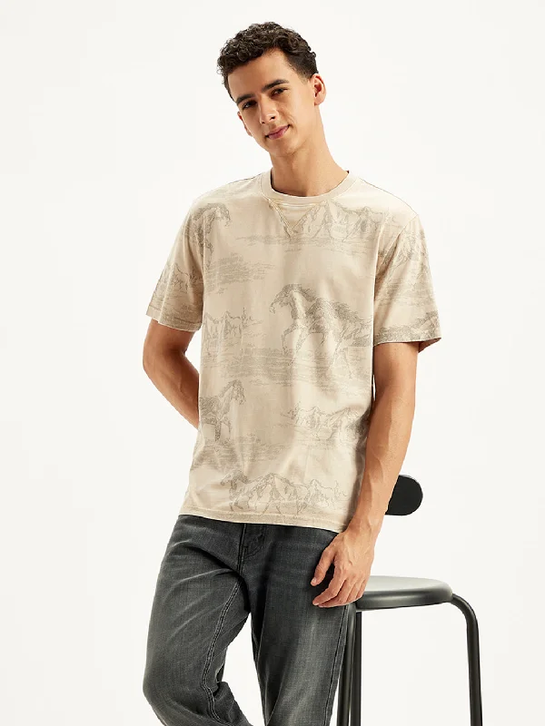Men's Shirts with Belt AttachmentsMen's All Over Print Regular Fit T-Shirt