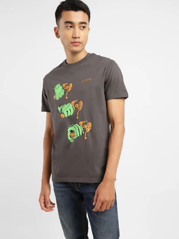 Men's Shirts for Beach OutingsMen's Graphic Print Regular Fit T-shirt