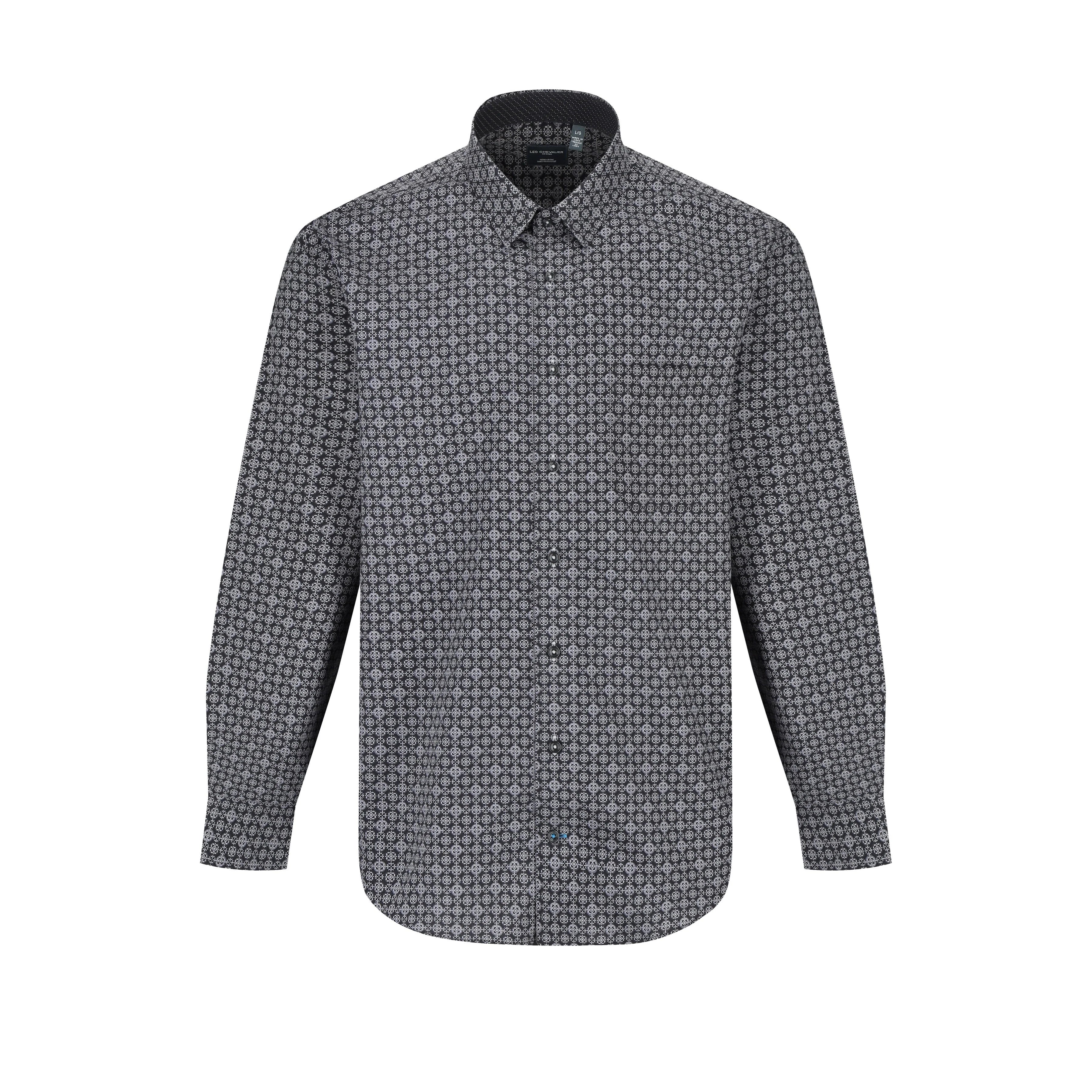 Men's Striped Long-Sleeve Shirts for a Maritime FeelLeo Chevalier Long Sleeve Hidden Button Down Non-Iron Sport Shirt *Tall Sizes* Grey Print - 623450 3698 Men's Striped Long-Sleeve Shirts for a Maritime FeelLeo Chevalier Long Sleeve Hidden Button Down Non-Iron Sport Shirt *Tall Sizes* Grey Print - 623450 3698