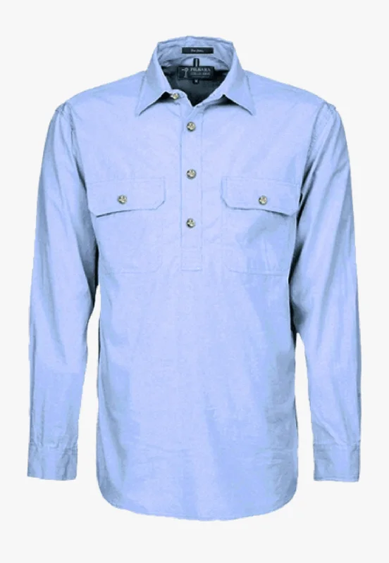 Men's Breathable Shirts for Warm ClimatesPilbara Mens Closed Front Work Shirt RM200CF Men's Breathable Shirts for Warm ClimatesPilbara Mens Closed Front Work Shirt RM200CF