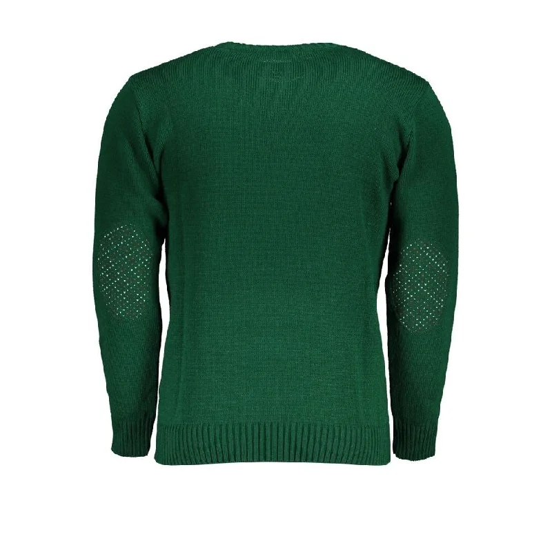 Men's Sweaters for Cold WeatherU.S. Grand Polo Green Fabric Men's Sweater