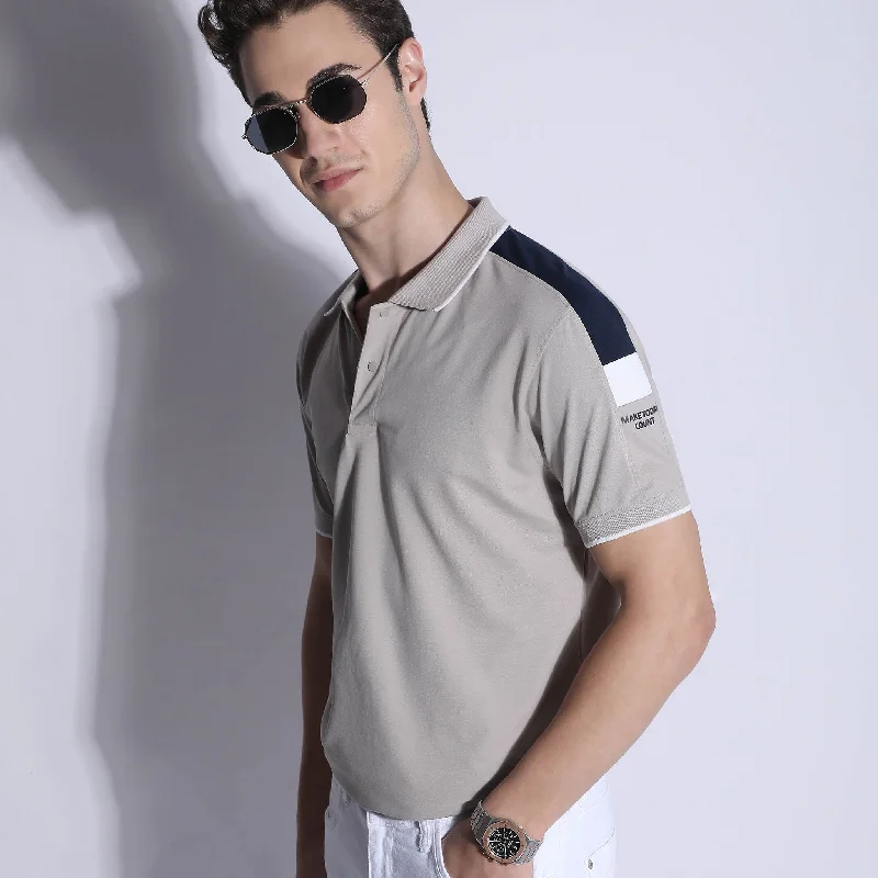 Men's Shirts with Geometric PatternsModern Smart Urban Half Sleeve Polo T-Shirt