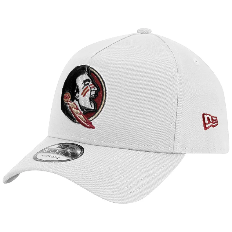 Warm Woolen HatsNew Era Seminole Logo 9Forty A-Frame Adjustable Snapback Cap - White Warm Woolen HatsNew Era Seminole Logo 9Forty A-Frame Adjustable Snapback Cap - White