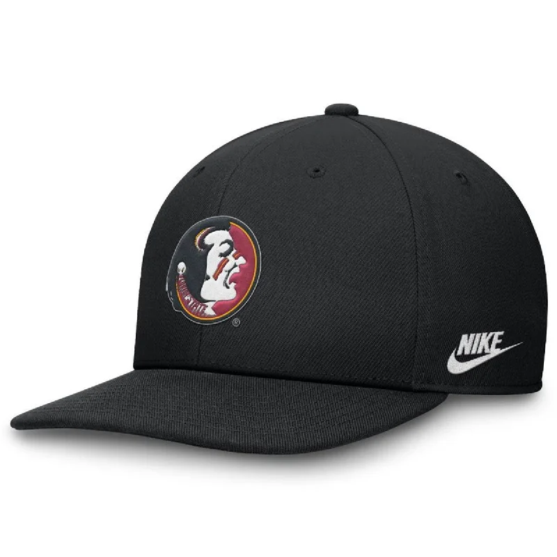 Warm Winter BeaniesNike Vault Seminole Logo Dri-fit Pro Structured Adjustable Square Bill Cap - Black