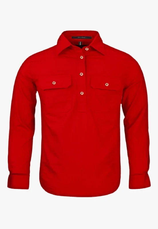 Men's Plaid Shirts for a Country CharmPilbara Kids Closed Front Work Shirt RM400CF