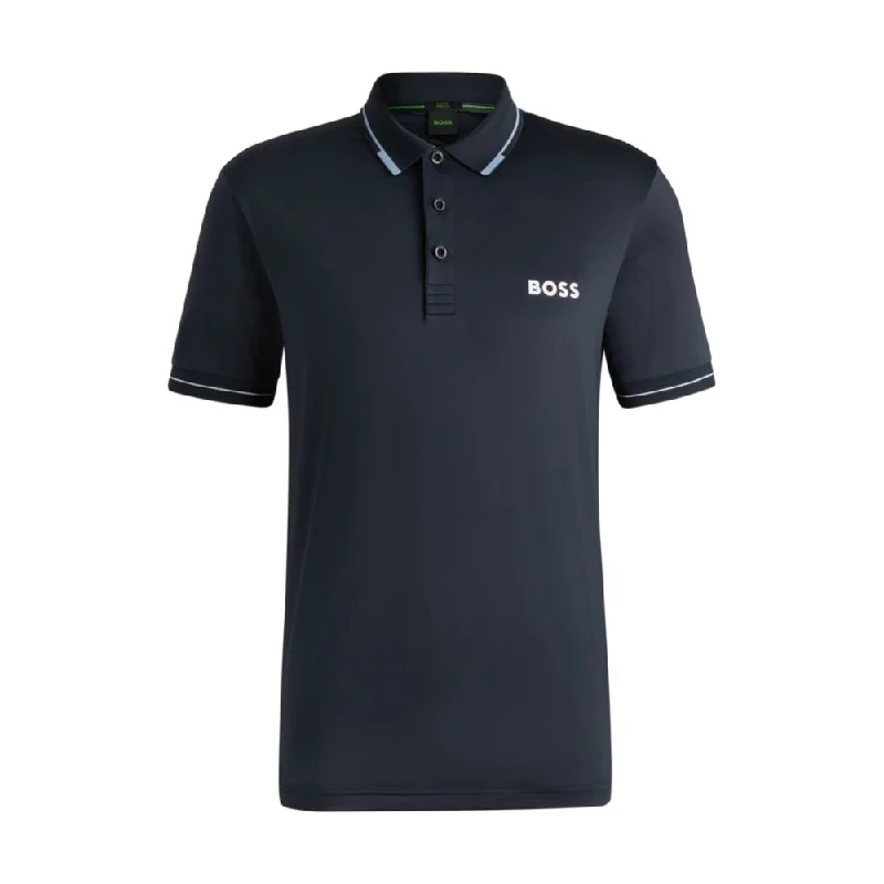 Men's Shirts with Graphic PrintsSlim-fit polo shirt with contrast logos