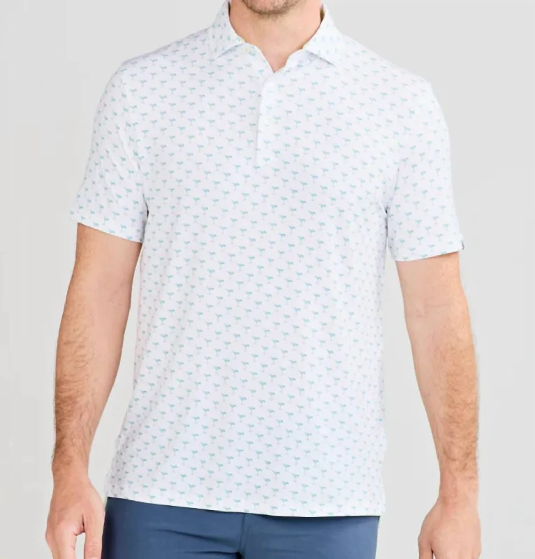 Men's Three-Quarter Sleeved TopsCloud Polo Shirt In Beechwood