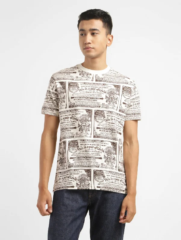 Stylish Men's HenleysMen's Graphic Print Crew Neck T-shirt