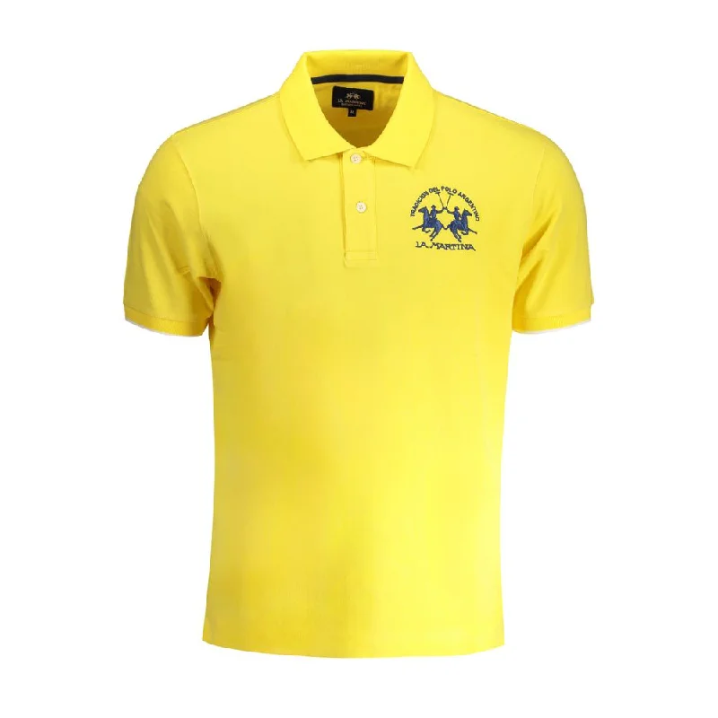 Warm Men's Fleece-Lined TopsLa Martina  Cotton Polo Men's Shirt
