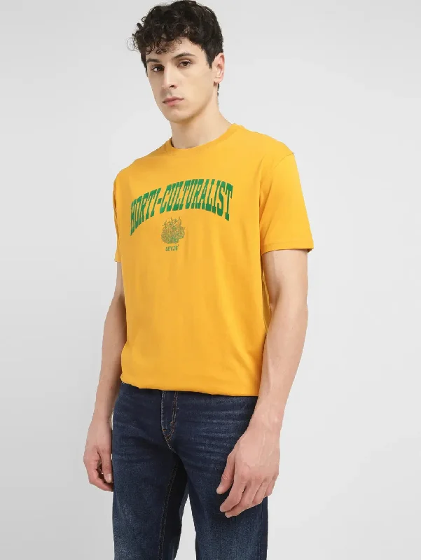 Men's Shirts with Embellished SleevesMen's Print Crew Neck T-shirt