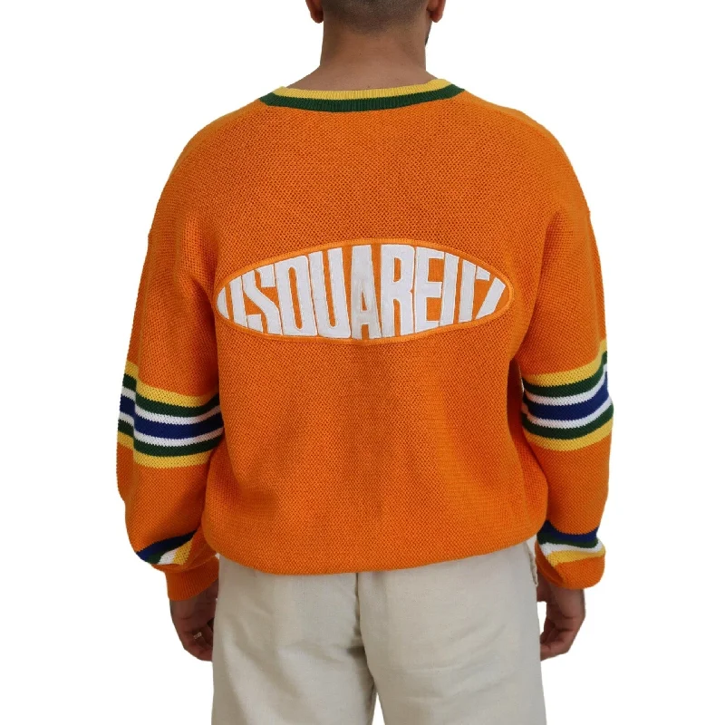 Men's Sweaters with Fair Isle PatternsDsquared² Orange Cotton Long Sleeves Men Cardigan Men's Sweater (Pre-Owned) Men's Sweaters with Fair Isle PatternsDsquared² Orange Cotton Long Sleeves Men Cardigan Men's Sweater (Pre-Owned)
