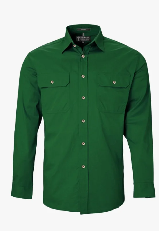 Men's Pattern Mixing Shirts for Creative StylePilbara Mens Open Front Shirt RM500BT