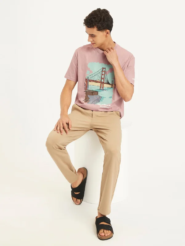 Men's Shirts with Single-Breasted DesignsMen's Graphic Print Regular Fit T-Shirt