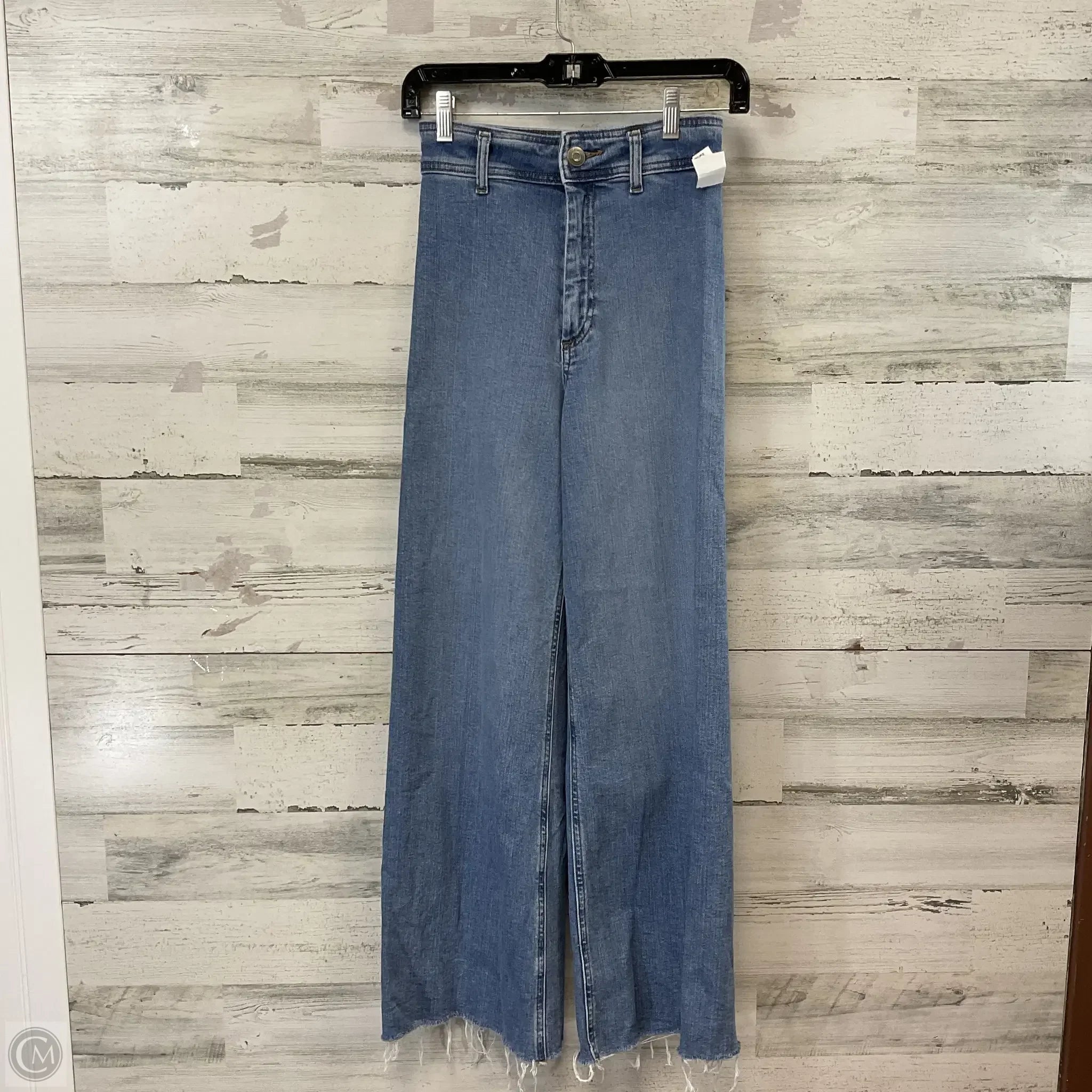 Sustainable Men's JeansJeans Wide Leg By Zara In Blue Denim, Size: 2