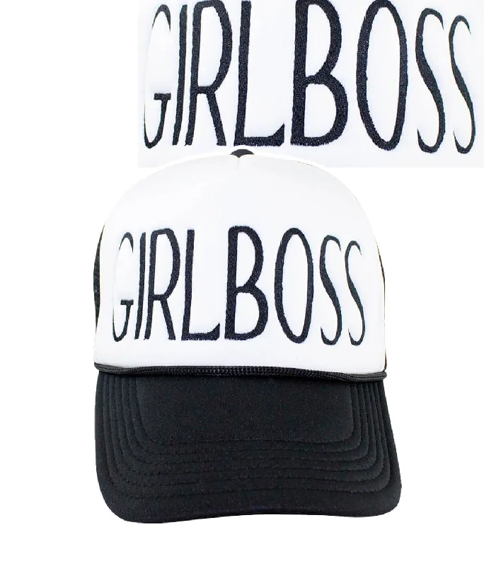 Affordable Winter Beanies"Girl Boss" Foam Trucker Hat