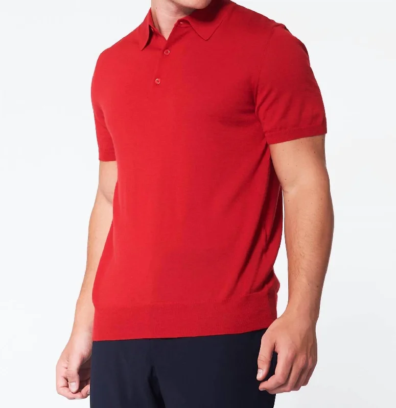 Men's Shirts with CollarsPolo Shirt In Candy Red