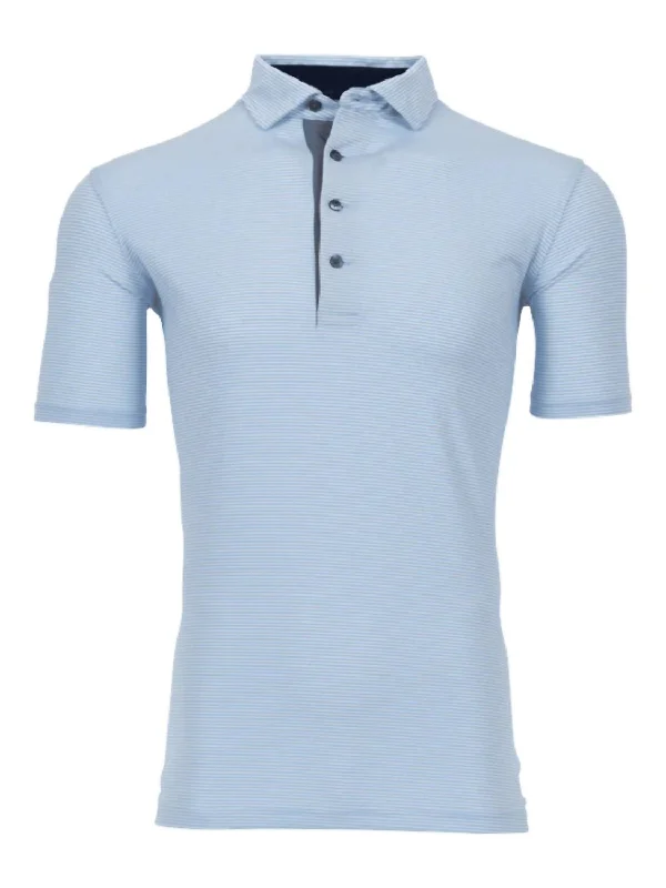 Men's Shirts with Rounded HemlinesMen's Saranac Polo Shirt In Wolf Blue