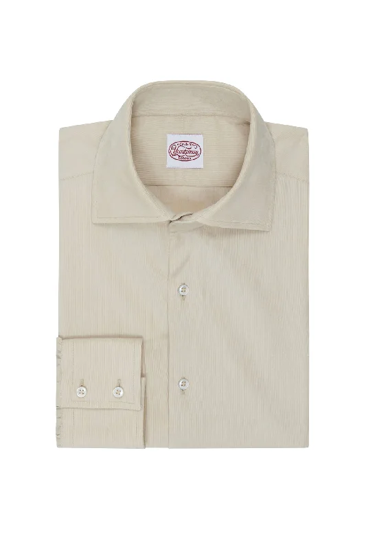 Men's V-Neck T-Shirts for a Flattering ShapeEcru Cotton Cord Shirt